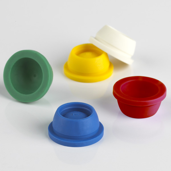 Globe Scientific Cap, Plug, 16mm, Santoprene, for Vacuum and Test Tubes, BLUE, 1000/Pack Image